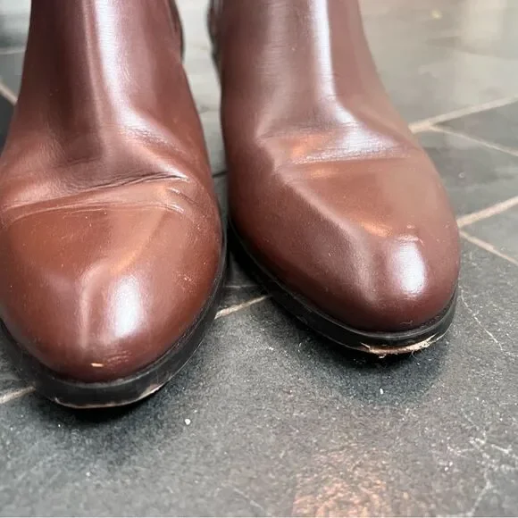 J Crew leather brown booties - Picture 7 of 8